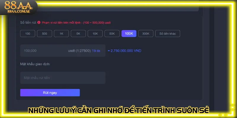 Những lưu ý cần ghi nhớ để tiến trình suôn sẻ
